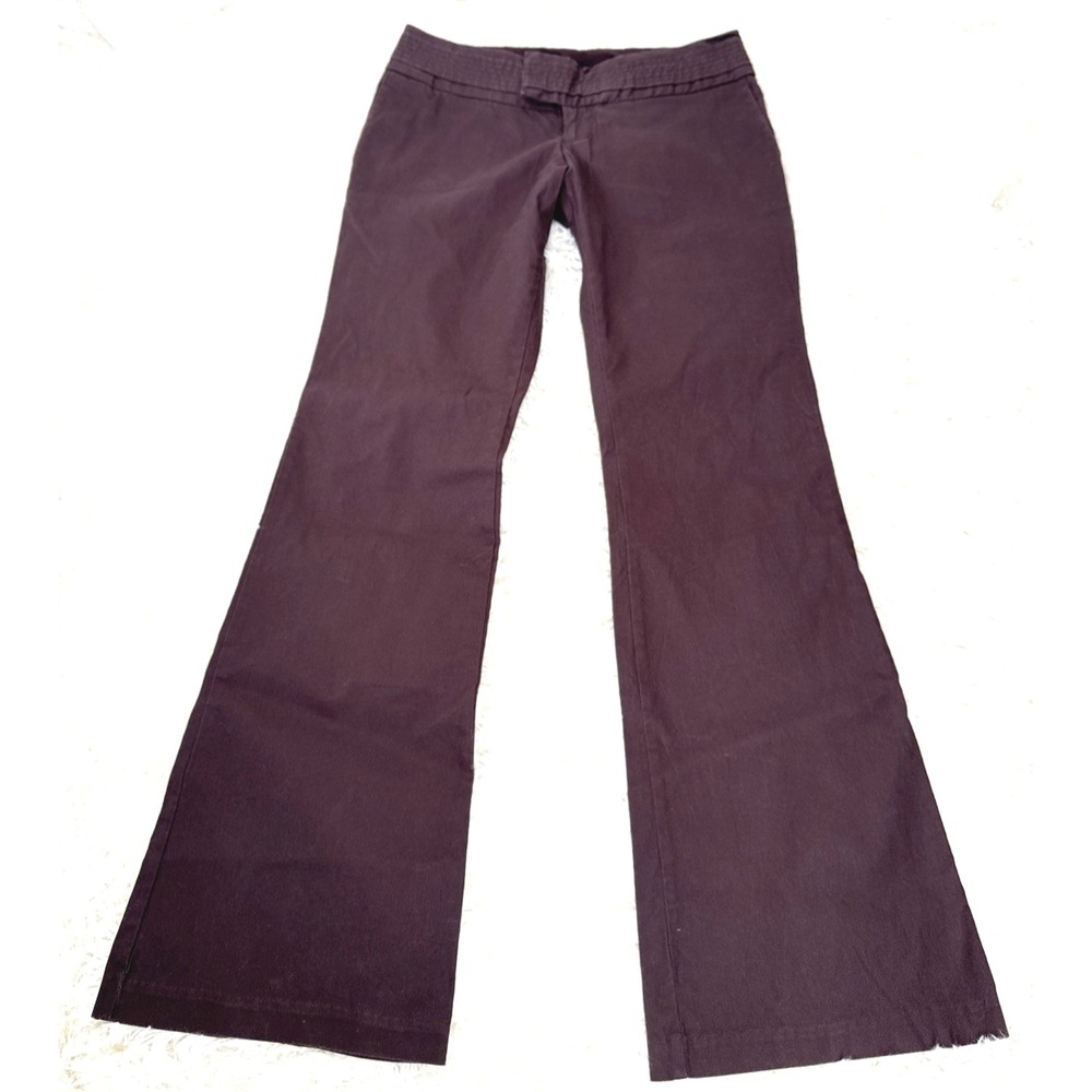 Vintage Brown Y2K Flare Pants Size 4 Office Siren Trousers Indie Sleaze 2000s